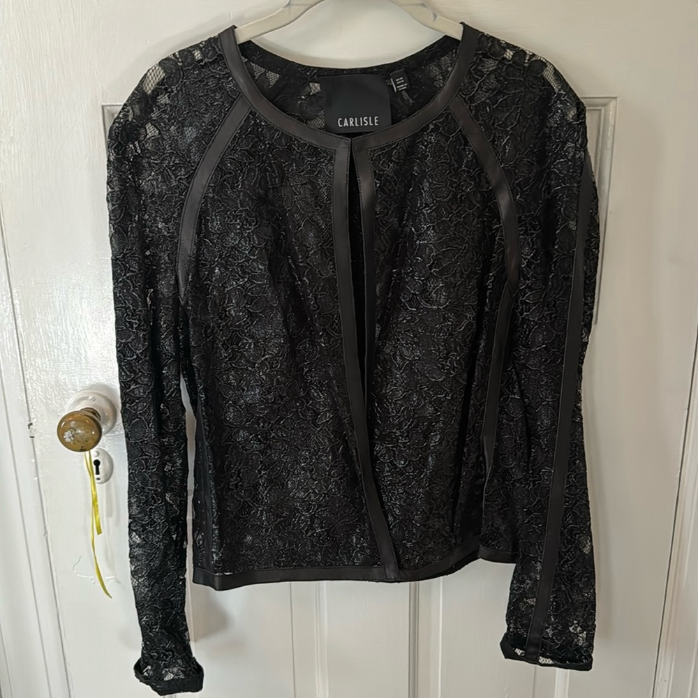 Beautiful lace too with leather accent ribbing